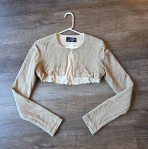 Vintage Richard Tyler Couture Cashmere Silk Lace Cropped Bolero Fairycore